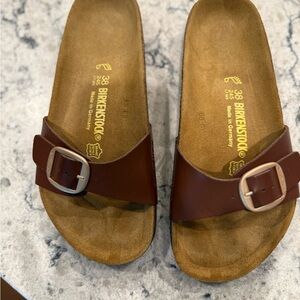 Birkenstock Chocolate Brown Slide Sandals